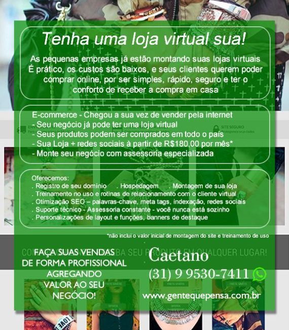 Faça sua loja virtual conosco Faça sua loja virtual conosco