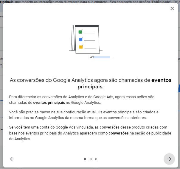 Por que a mudança de “conversões” para “eventos chave” no GA4 é importante
